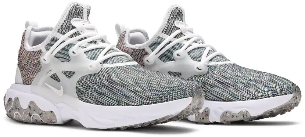 Nike React Presto Flyknit Men's Athletic Sneakers White Gum Brown Shoe Size 9 M
